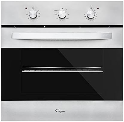 Empava 24" Single Wall Oven with 6 Cooking Functions and Mechanical Knobs Control in Stainless Steel, 24 Inch