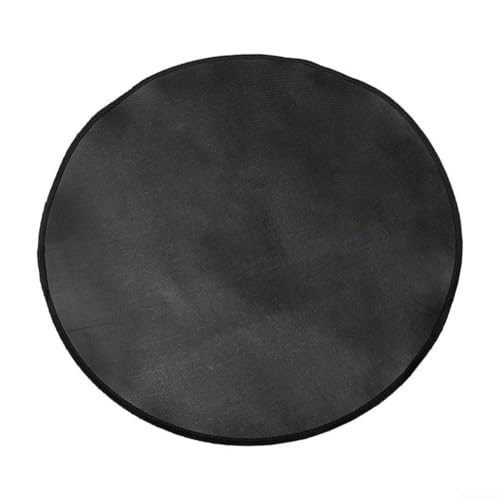 Yuanpgky Tapis de barbecue rond noir de qualité supérieure pour barbecue extérieur, silicone ignifuge + fibre de carbone de verre, tapis résistant à la chaleur pour la protection de terrasse, 3