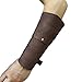 MFORTAB Men Outdoor Sports Arm Guard Riding Arm Cover Armband Leather Punk Wide Archery Arm Guard Bracer(Black Left)