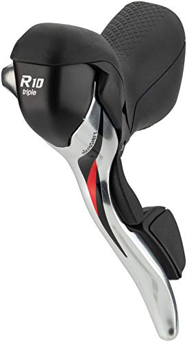 Microshift R10 Left Drop Bar Shift Lever, Triple, Shimano Compatible, Silver