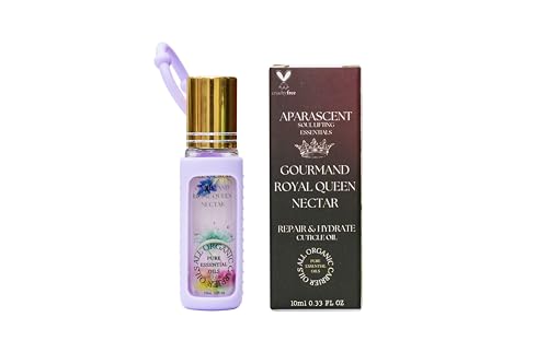 Gourmand Royal Queen Nectar Cuticle Oil Hydration & Strength w/Coconut, Jojoba & Rosehip for Dry Nails - Travel-Ready Roller, Moisturizing Boost Serum Treatment for Radiant Nail Growth