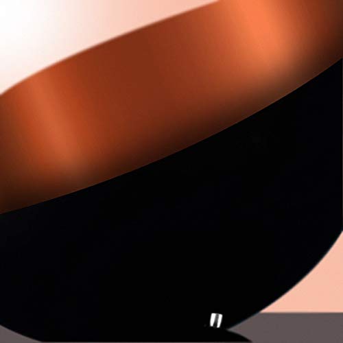 Lustre Pendente Meia Lua 30cm De Alumínio Preto com Cobre