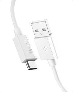 Câble USB-A vers USB-C 60W 1M Blanc Spigen Essential