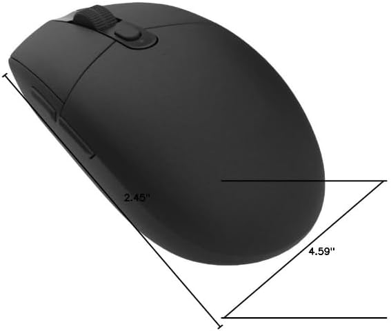 Gaming Mouse, 12K Hero Sensor, 12000 DPI, 6 Programmable Buttons, 250h Battery Life, Black
