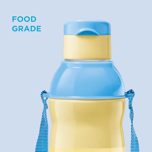 Image of Milton Marvel Kool Elite 600 Insulated Water Bottle for School Kids I Food Grade, Leak Proof Flip Top Lid,Easy to Carry Loop,Insulated Thermo Sipper Bottle for Kids,492 ml,Cream(Captain America print)