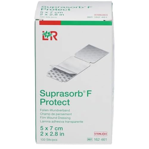 Suprasorb F Protect - Medicazione per ferite, 5 x 7 cm, 100 pezzi