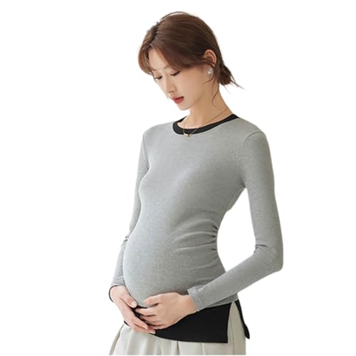 T-shirt de maternité en coton premium élastique pour femme enceinte