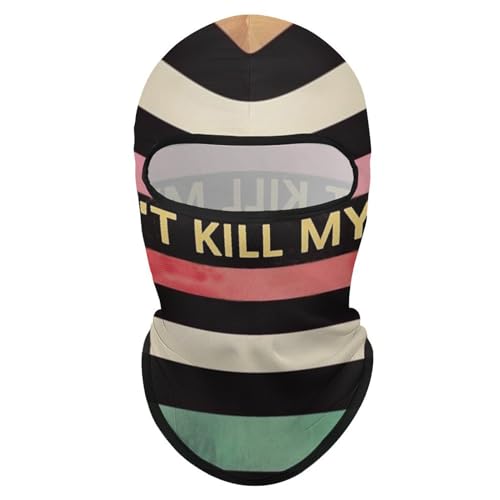 Balaclava Mask for Men Ski Mask for Women Stripe Don't Kill My Vibe Full Face Mask Face Cover for Cycling, 1, Style miniatura 7