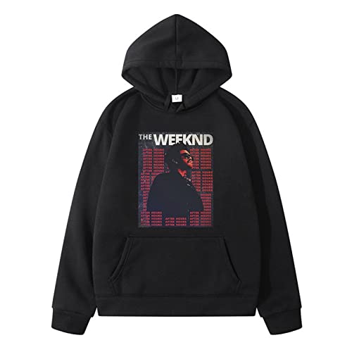 OUHZNUX The Weeknd Sweat À Capuche Noir pour Homme 90S Vintage Sports Pull Surdimensionné Sweat-Shirt Décontracté pour Femme Top Xxs-3Xl Cover