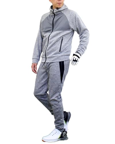 [MC MensCasual] ZbgAbv StEFA Y ㉺Zbg Stpc u] p[J[ WK[pc X^hWPbg W[W 1-ۃO[C LL