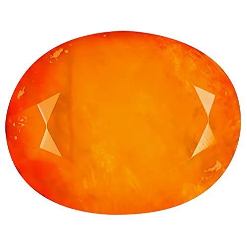 Opale de feu orange véritable 4.03 ct pierre précieuse en vrac coupe ovale 13x10mm