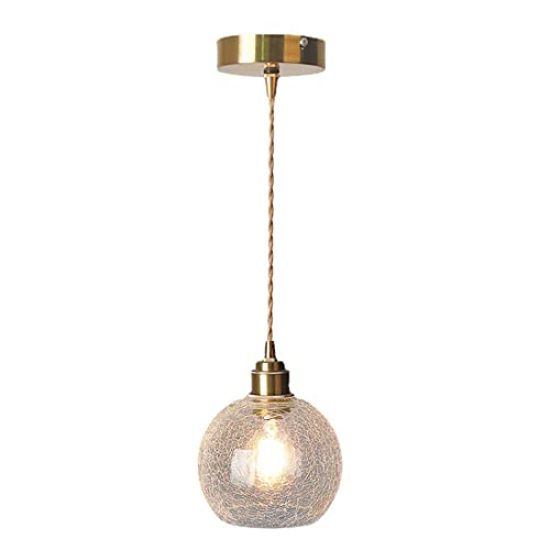 Suspension luminaire salon en verre et laiton pour ambiance chaleureuse