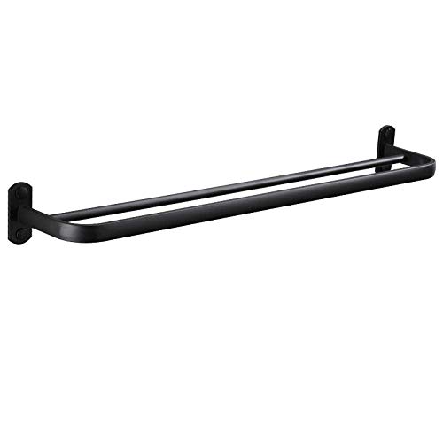 Rail de serviette en aluminium contemporain au design double poteau épuré