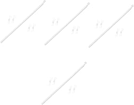 VOSAREA 4 Conjuntos De Haste Cega Veneziana Substituição De Inclinação Cega Vertical Haste De Cortina Haste De Tração Cortinas Brancas Cortinas Transparentes Cortinas Transparentes