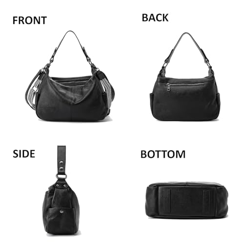 Genuine Leather Messenger Hobo Bags Crossbody Handbag for Women Shoulder Bag with Adjustable Straps3