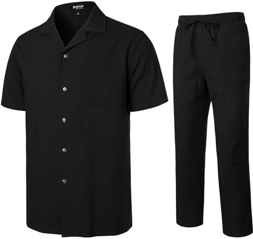 JEMITOP Men's 2 Piece Outfits Summer Relaxed Fit Walking Suit Cas...