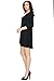 Lock and Love LL WDR930 Womens Round Neck 3/4 Sleeves Trapeze Dress L Black