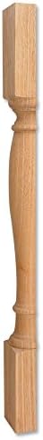 One Pair- SPLIT- Turned Wood Posts (Island Leg). 3-1/2" x 1-3/4" x 35-1/2".