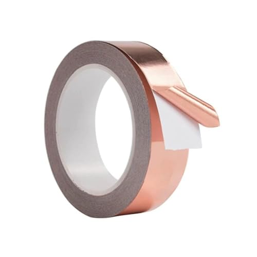 1 unidad de cinta de lámina de cobre de conducción de un solo lado de 65 pies, cinta conductora de protección, cinta de reparación antiestática de un solo lado, nuevo(6mm)