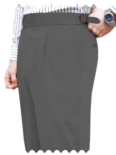 Men's Suit Pants Business Casual Pants Classic Gurkha Pants Men Stretch Work Dress Pants Comfy Trousers with Pockets