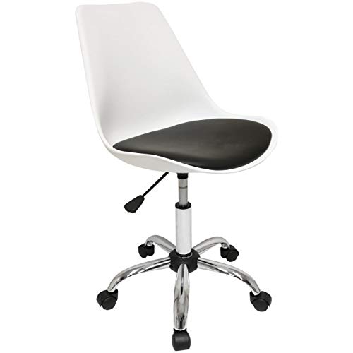 Image of Modern Guest Chair (Metal, Black & White)