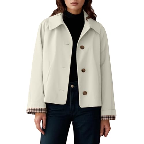 Veste décontractée légère avec col élégant et manches courtes boutonnées