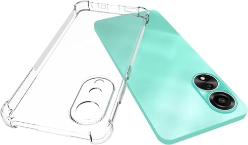 Image of for Oppo A18 4G Case,Phone Case Clear Transparent Reinforced Corners TPU Shock-Absorption Flexible Cell Phone Cover for Oppo A18 4G - Transparent