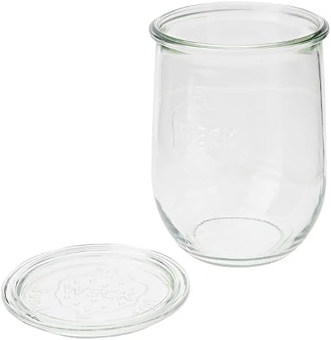 Weck - Szklanka szklana, okrągła krawędź, szkło, przezroczyste, 1050 ml, 6 sztuk