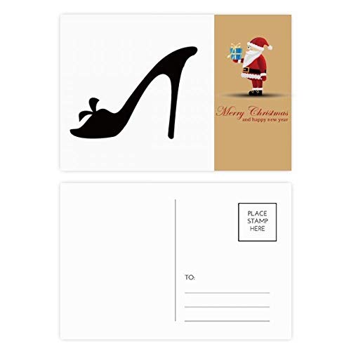 Cartes postales talons hauts noirs motif Noël pour vœux de fin d'année