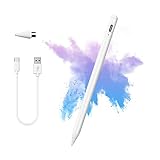 Lápiz Capacitivo Universal para Pantallas táctiles con Tapa magnética y Puntas de Repuesto para Tablet iPad/Mini/Air/iPhone/Microsoft Android Dispositivo de Pantalla táctil (Universal - Blanco)