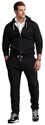 Polo Ralph Lauren Mens Big & Tall Fleece Lined Zip-Front Hoodie Black 4Lt #TOP2