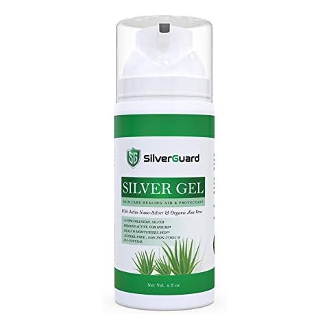 Colloidal Silver Gel Skin Care Healing Aid & Protectant with Organic Aloe Vera – Silver Gel Wound Care Healing Ointment - Eczema Healing Aid - Burn Ointment - Bug Bite Itch Relief - 3.38 oz Cover