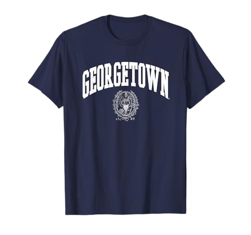 Georgetown Hoyas Crest Navy Officially Licensed T-Shirt Small