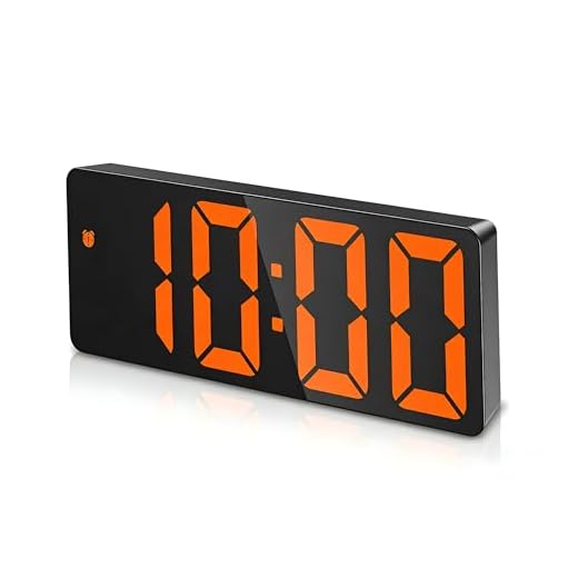 AMIR Digital Alarm Clock, LED Clock for Bedroom, Electronic Desktop Clock with Temperature Display