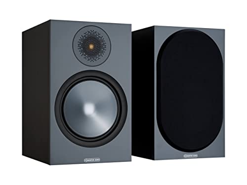 Monitor Audio Bronze 100 6G | Farbe: Schwarz | Kompaktlautsprecher | Paar | Stereo & Heimkino | Regal-Lautsprecher | 2-Wege | 8 Ohm | 100 Watt | Magnetische Abdeckung | Bassreflex | Passiv Cover