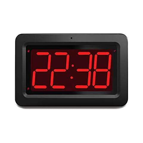 Reloj despertador digital sin tictac, luz LED, color negro Cover