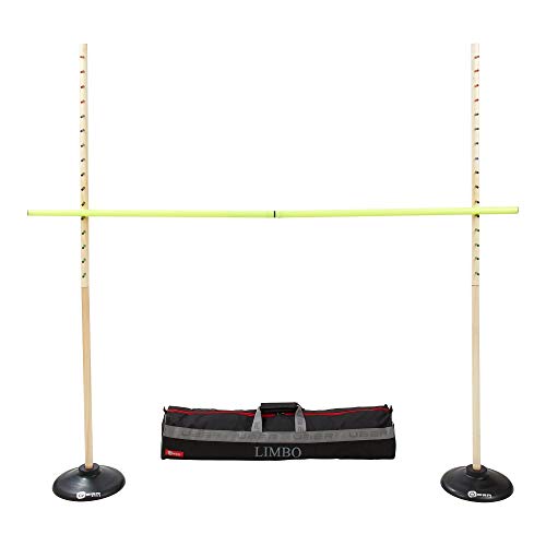 Uber Games Wooden Limbo Set | Height Adjustable Limbo Game for Outdoor Parties and Events | Height range of 0.3m to 1.5m | Fun Party Game For All Ages