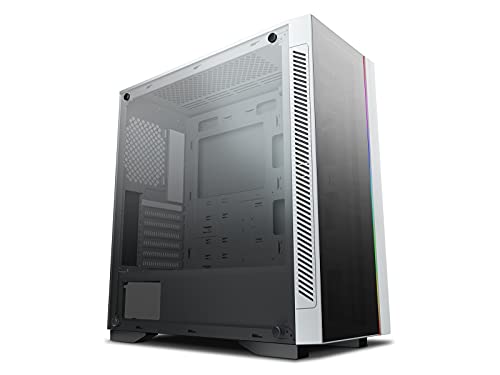 Image of DEEPCOOL MATREXX 55 V3 ADD-RGB WH Mid Tower Gaming Glass Cabinet Computer Case - White | Supports E-ATX /ATX /Micro-ATX /Mini-ITX (DP-ATX-MATREXX55V3-AR-WH)