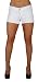 Basic Short Shorts Premium Stretch French Terry Moleton With a gentle butt lifting stitching in White Size M