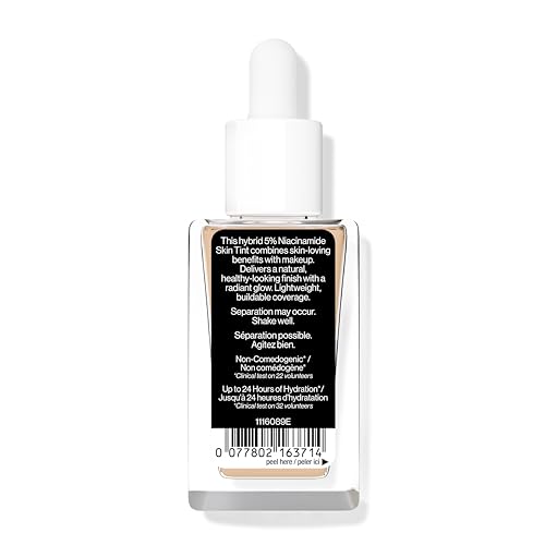 Image of wet n wild Bare Focus Skin Tint, 5% Niacinamide Enriched, Buildable Sheer Lightweight Coverage, Natural Radiant Finish, Hyaluronic & Vitamin Hydration Boost, Cruelty-Free & Vegan - Fair Beige