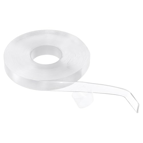 QUARKZMAN Nastro Adesivo Nano Doppio Lato 16.4FT x 0.6 x 0.08 Nastro di Montaggio Trasparente Rimovibile Multiuso Lavabile Impermeabile Strisce Adesive Immagini su Pareti Tappeti