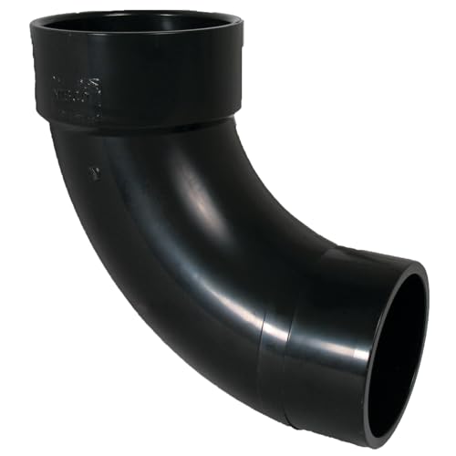 Image of NIBCO Fig No 5807-2-LT, 1-1 /2 in. ABS DWV 90 Degree Long Turn Street Elbow Spigot x Hub, Solvent Weld