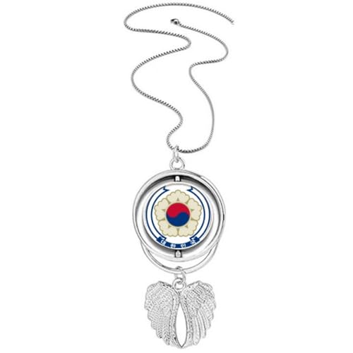 Collier ailes d'ange emblème coréen en métal inoxydable anti-ternissement pour peau sensible