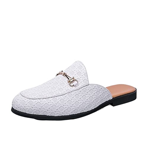 Zapatillas destalonadas blancas para caminar cómoda en casa y paseos