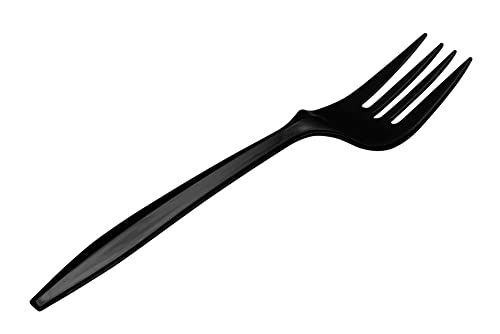 1,000 Plastic Disposable Forks Bulk Black Medium Weight Disposable Silverware Plastic Cutlery Fork #TOP7