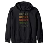 Love Heart Bendy Tee Grunge Estilo Vintage Negro Bendy Sudadera con Capucha