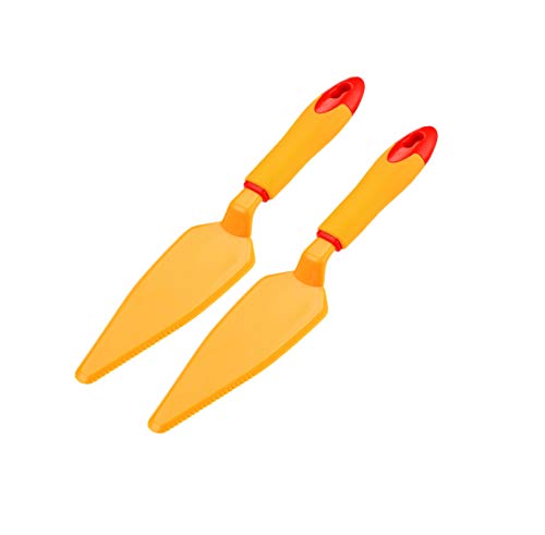 Pie Server Set of 2 FENGCHEN 12 Serrated Cake Server Plastic Pie Cake Spatula for Cake Pie Pizza Orange