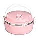 Boîte à lunch, conteneurs à lunch thermiques pour aliments chauds, thermos pour aliments chauds, boîte à lunch Bento portable en acier inoxydable 304 pour enfants étudiant adulte(700ml Rose)