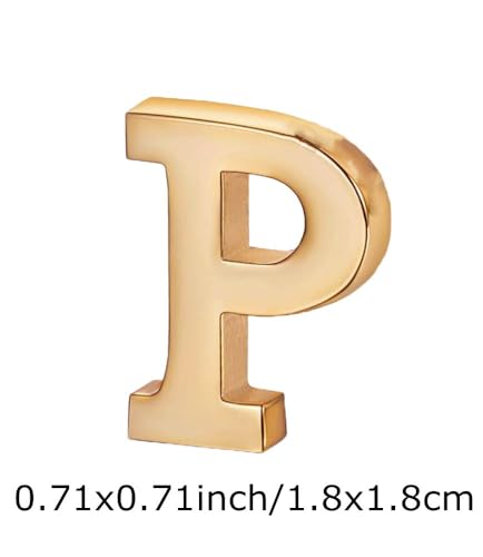 Image of vmcoatdu A-Z Initial Pins 26 Letters Pins 18K Gold Plated and Silver Tone Metal Brooch Breastpin Badge