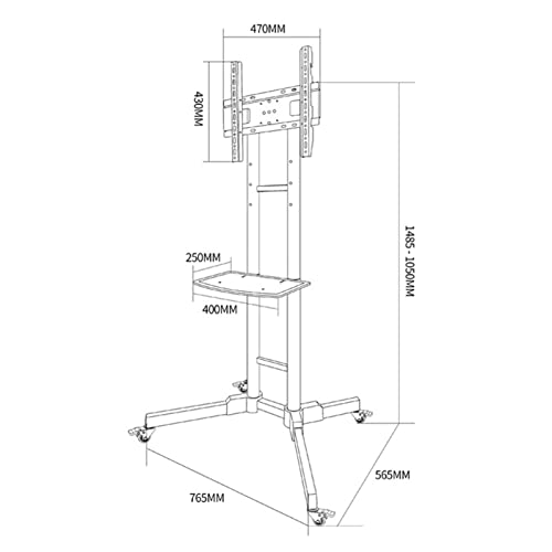 Soporte móvil para TV de 32-60 pulgadas con ruedas miniatura 2